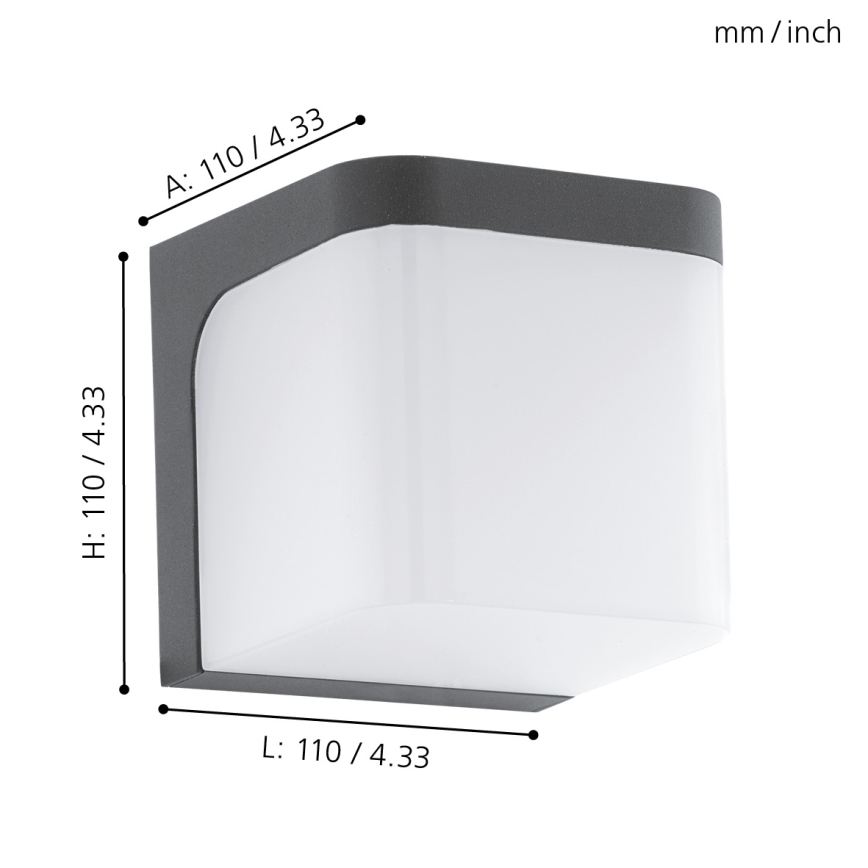 Eglo - LED Wandlamp voor buiten LED/4,9W/230V IP44