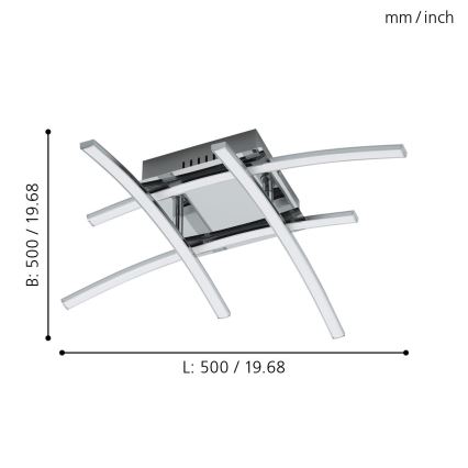 Eglo - LED Plafondlamp 4xLED/5W/230V