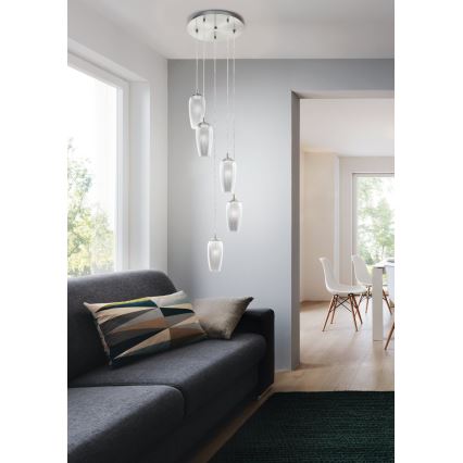 Eglo 96345 - LED Hanglamp aan draad FARSALA 5xG9/2,5W/230V