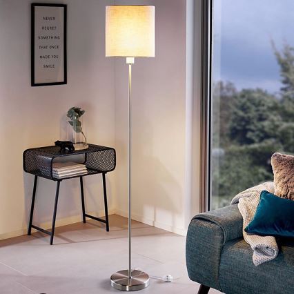 Eglo 96377 - Vloerlamp PASTERI 1xE27/60W/230V Ø 28 cm, grijs