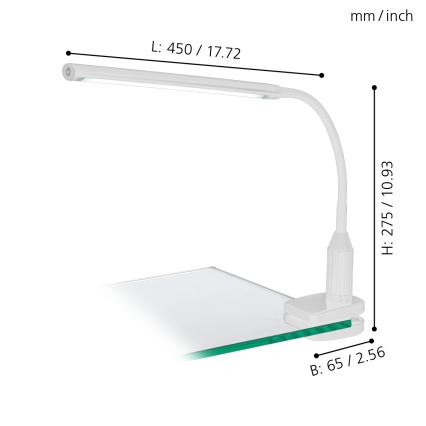 Eglo - LED Klemlamp dimbaar LED/4,5W/230V