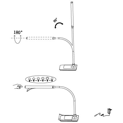 Eglo - LED Tafellamp dimbaar LED/3,5W/230V