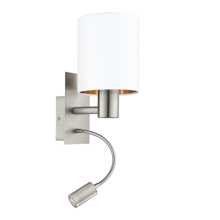 Eglo - Flexibele LED-lamp 1xE27/40W/230V + geïntegreerde LED 3,8W, wit