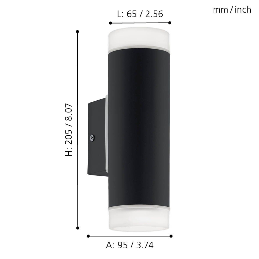 Eglo - LED Wandlamp voor buiten 2xGU10/5W IP44