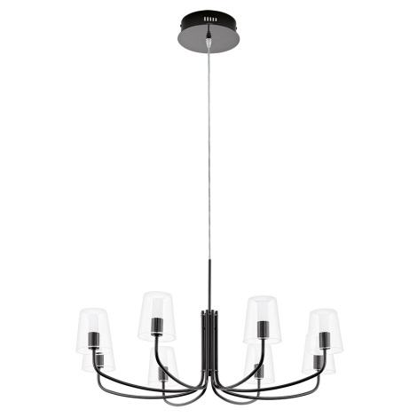 Eglo 96514 - Dimbare LED hanglamp NOVENTA 1 8xLED/3,3W/230V zwart