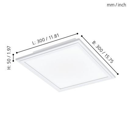 Eglo - Dimbare LED RGBW Lamp SALOBRENA-C LED/16W + afstandsbediening