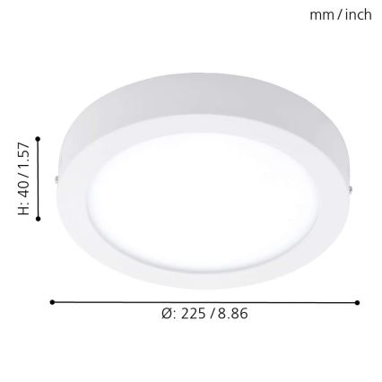 Eglo - Dimbare LED RGBW Plafond Lamp FUEVA-C LED/15,6W/230V Bluetooth