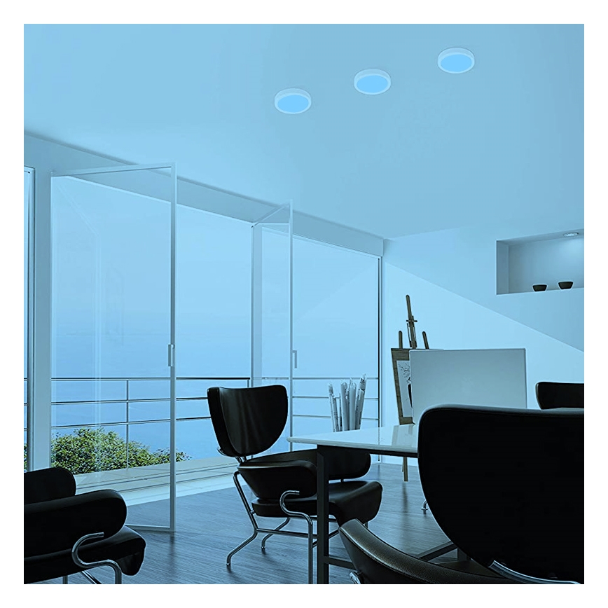 Eglo - LED RGBW dimbare plafondlamp FUEVA-C LED/15,6W/230V Bluetooth Ø 22,5 cm