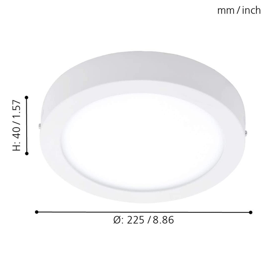 Eglo - LED RGBW dimbare plafondlamp FUEVA-C LED/15,6W/230V Bluetooth Ø 22,5 cm