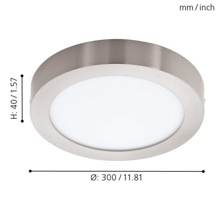 Eglo - Dimbare LED RGBW-plafondlamp FUEVA-C LED/21W/230V Bluetooth Ø 30 cm