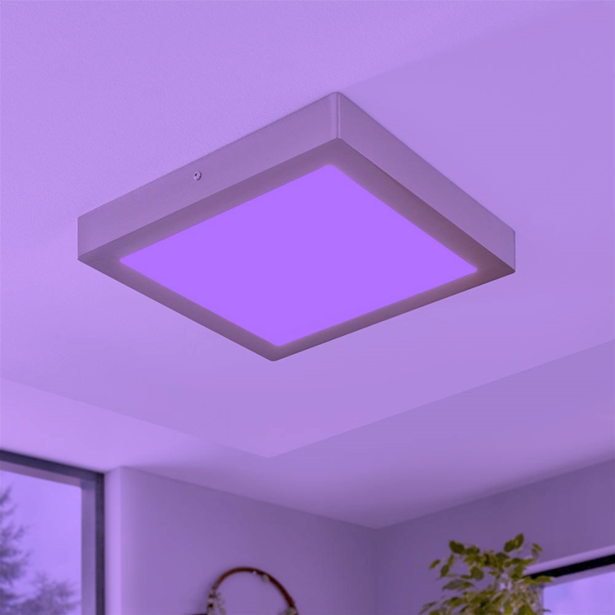 Eglo - LED RGBW dimbare plafondlamp FUEVA-C LED/21W/230V 30x30 cm