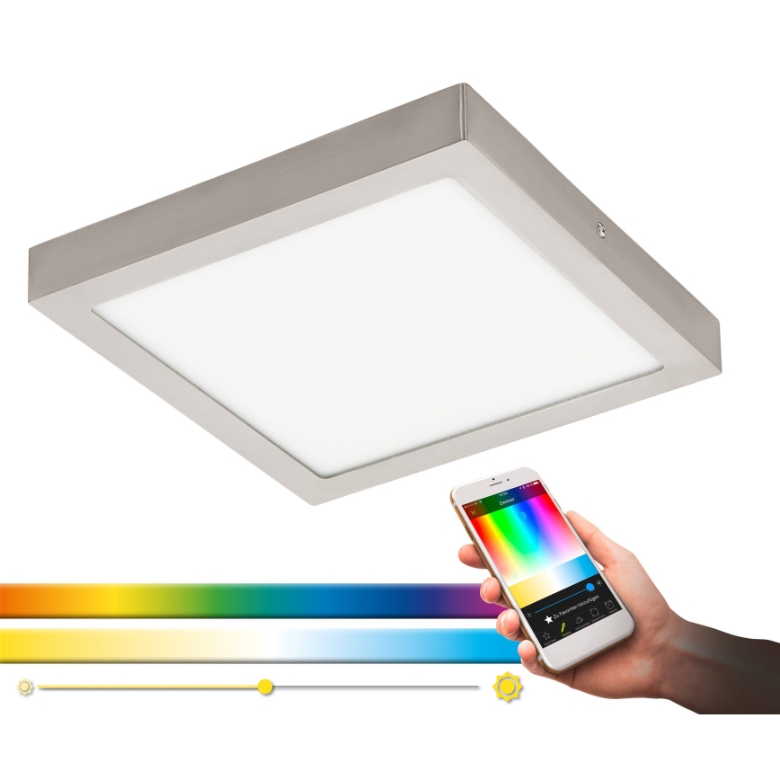 Eglo - LED RGBW dimbare plafondlamp FUEVA-C LED/21W/230V 30x30 cm