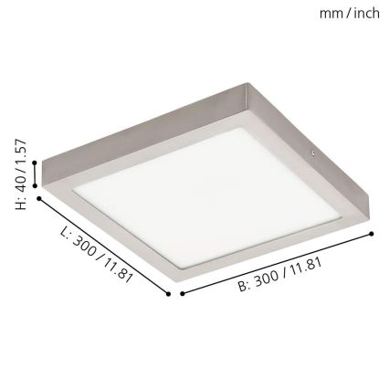 Eglo - LED RGBW dimbare plafondlamp FUEVA-C LED/21W/230V 30x30 cm