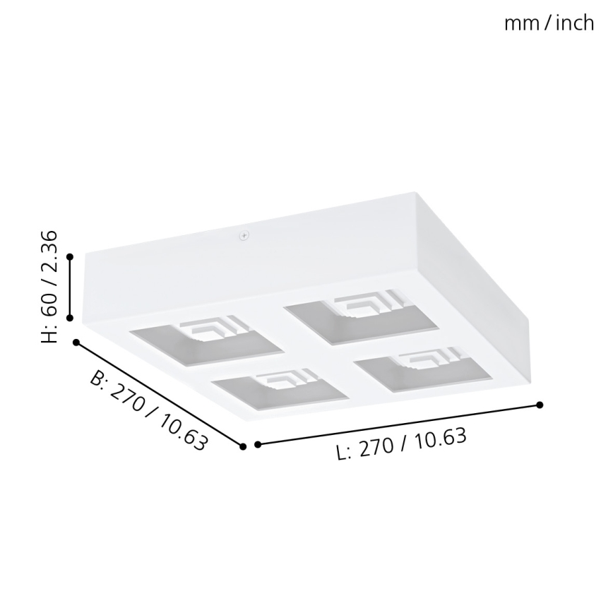 Eglo - LED Plafondverlichting 4xLED/6,3W/230V