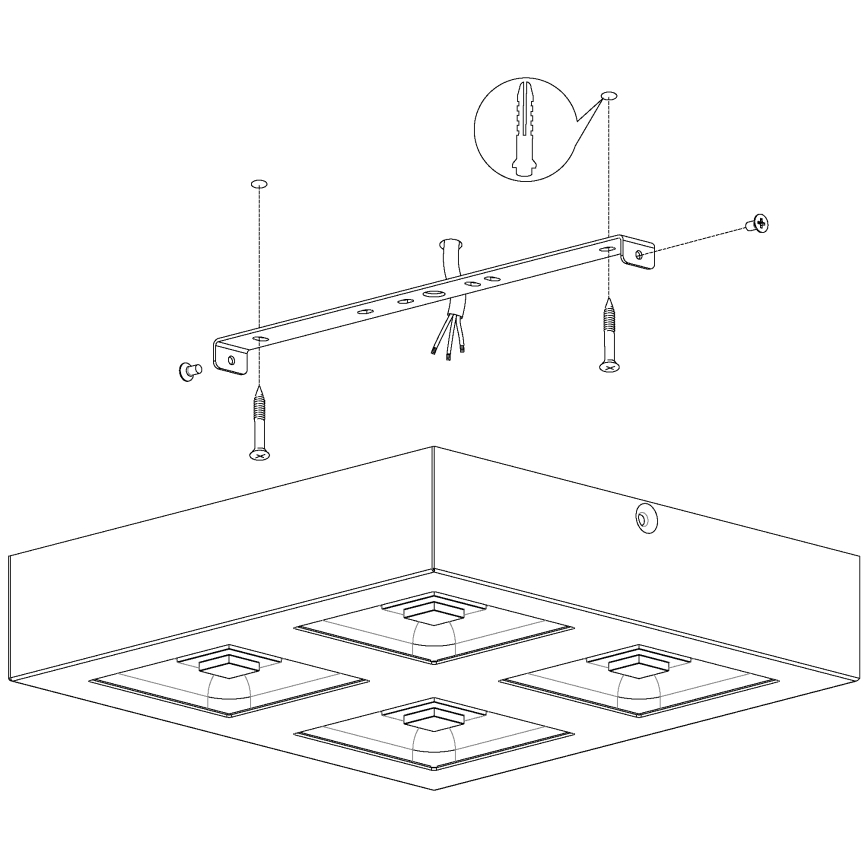 Eglo - LED Plafondverlichting 4xLED/6,3W/230V