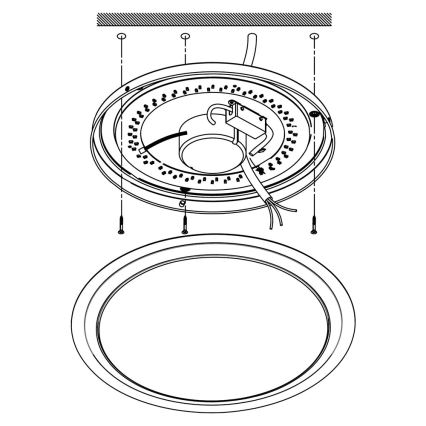 Eglo - Dimbare LED RGBW Plafond Lamp COMPETA-C LED/17W/230V + afstandsbediening