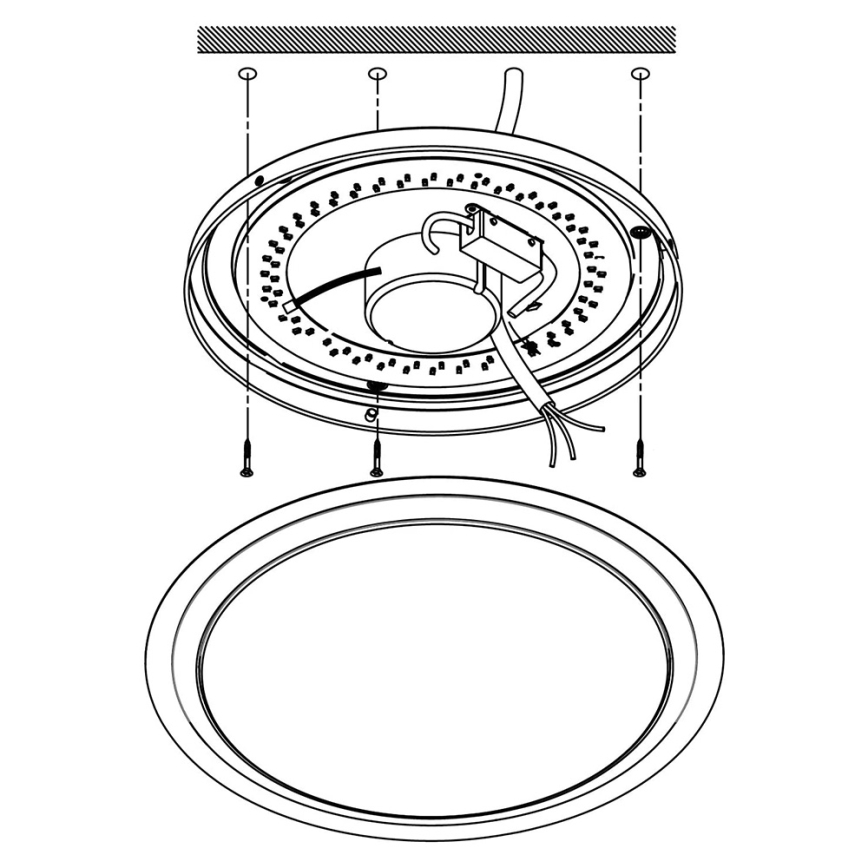 Eglo - Dimbare LED RGBW Plafond Lamp COMPETA-C LED/17W/230V + afstandsbediening