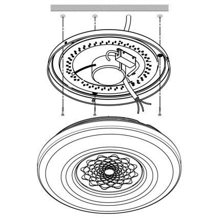 Eglo - Dimbare LED RGBW Plafond Lamp CAPASSO-C LED/17W/230V