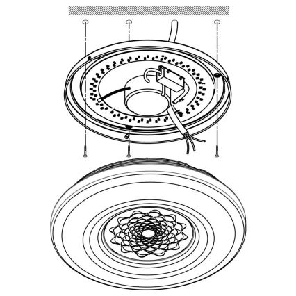 Eglo - Dimbare LED RGBW Plafond Lamp CAPASSO-C LED/17W/230V