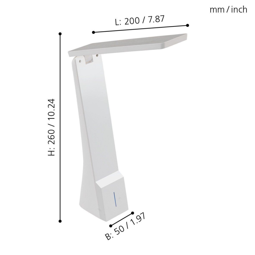 Eglo - LED Tafellamp dimbaar 1xLED/1,8W/230V wit
