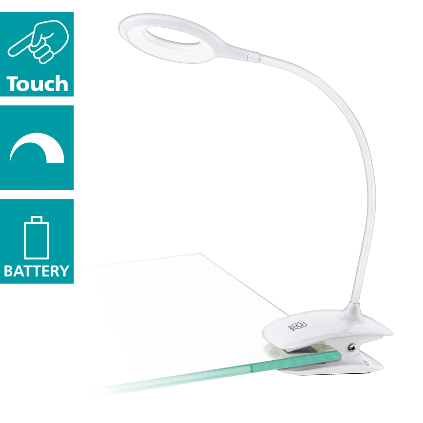 Eglo - Dimbare LED lamp met klem 1xLED/3W/230V 500 mAh wit