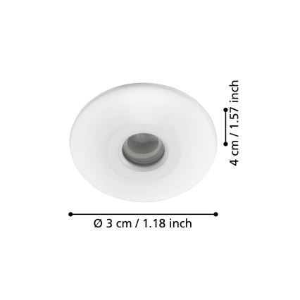 Eglo - LED Badkamer plafondlamp inbouw 3xLED/1W/230V IP44