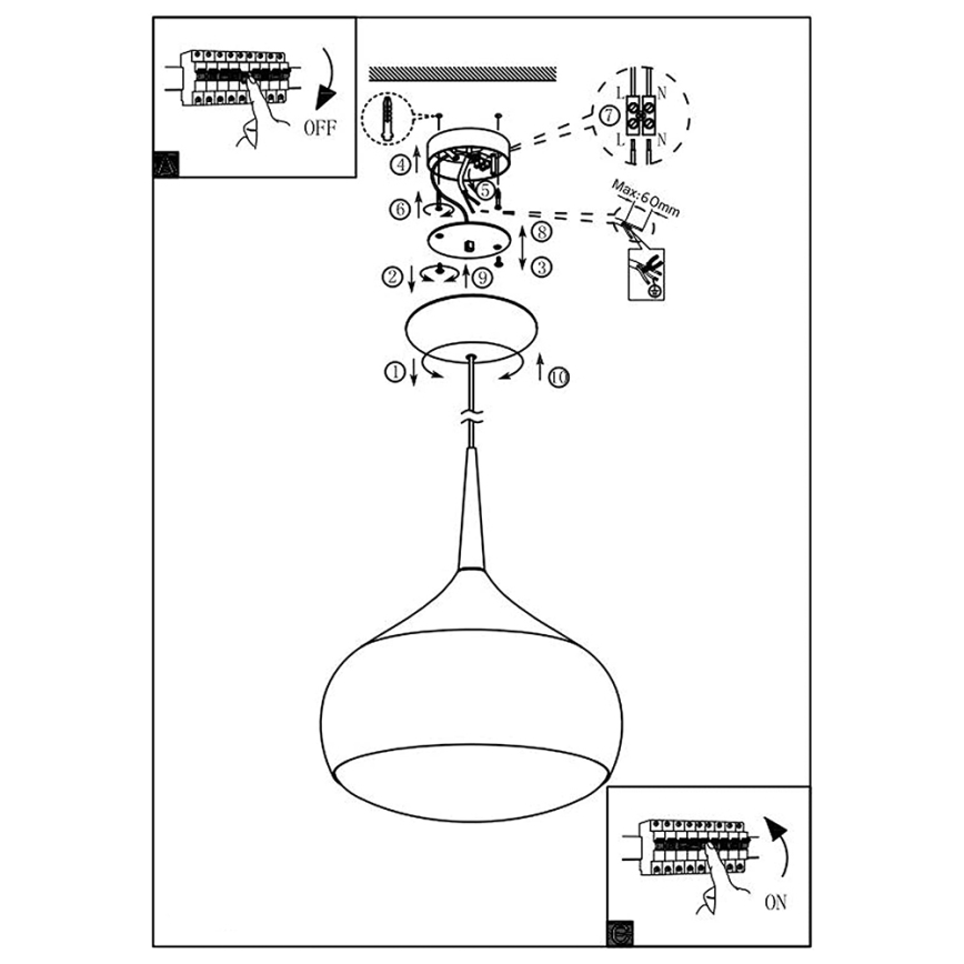 Eglo 97087 - LED RGBW Dimbaar hanglamp COMBA-C 1xLED/18W/230V