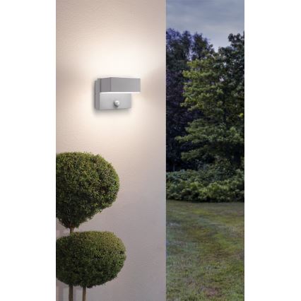 Eglo - LED Wandlamp voor buiten met sensor 2xLED/5,6W/230V IP44