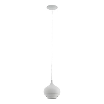 Eglo 97212 - Hanglamp met snoer CAMBORNE 1xE27/60W/230V wit Ø190 mm