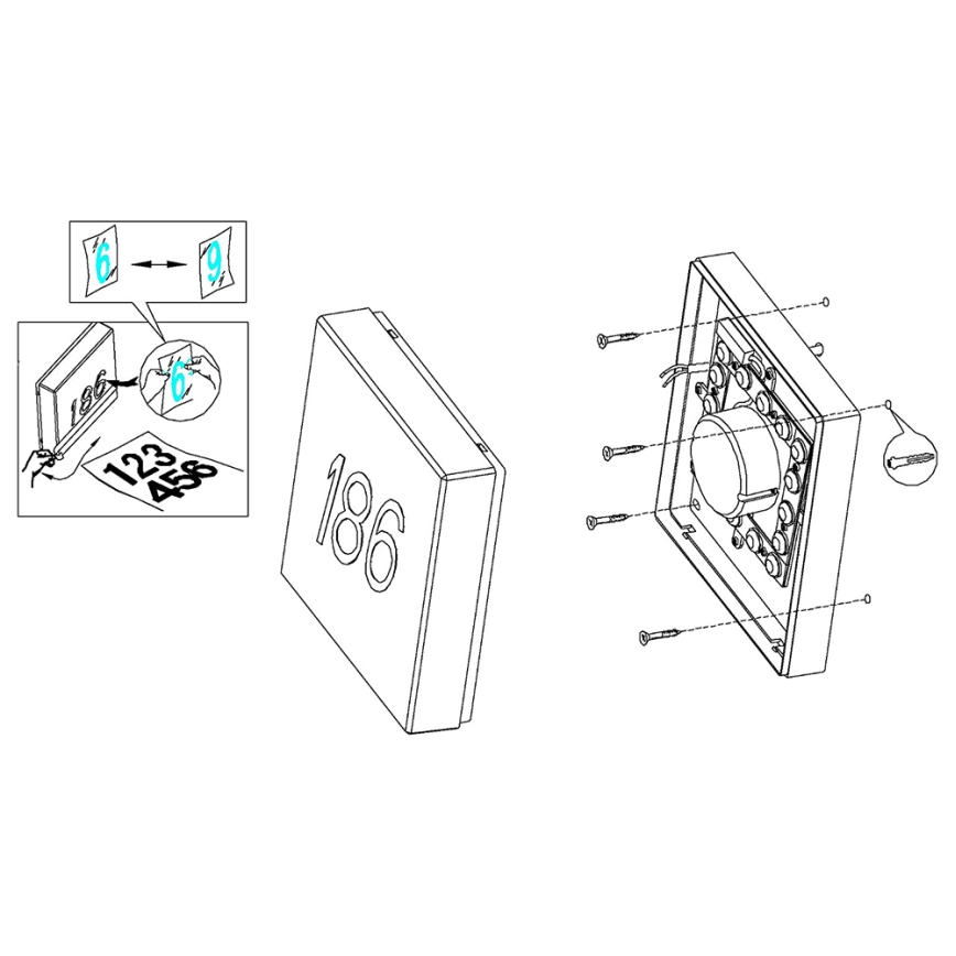 Eglo - LED Dimbare Buitenwandlamp TORAZZA-C LED/14W/230V IP44