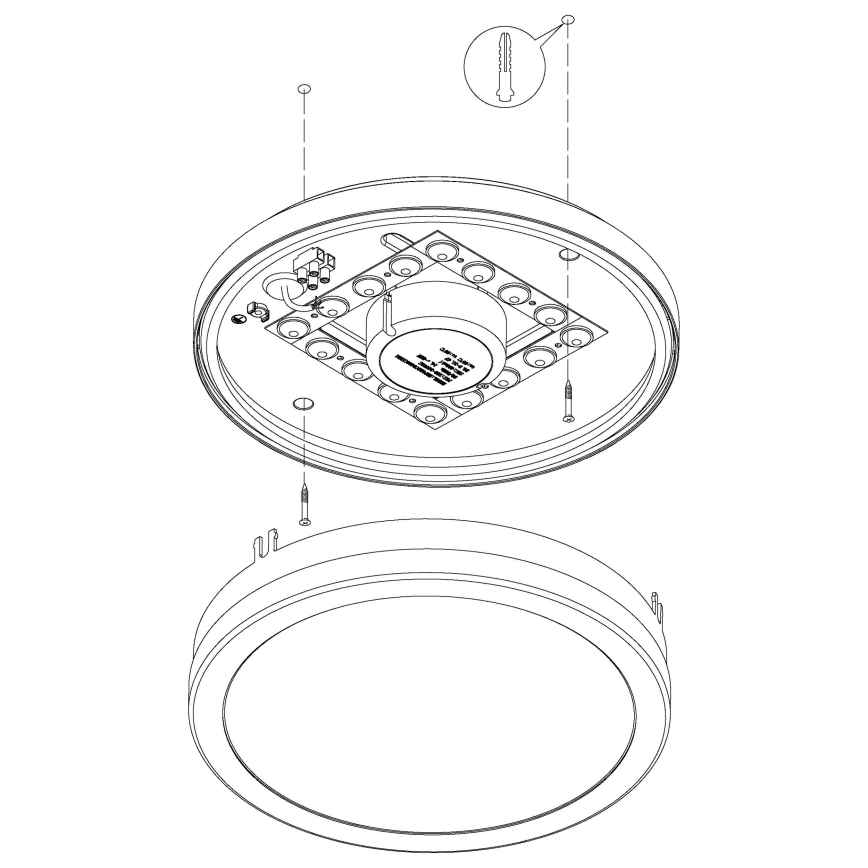 Eglo 97237 - Dimbare LED-plafondlamp voor badkamer LOCANA-C LED/14W/230V IP44 antraciet