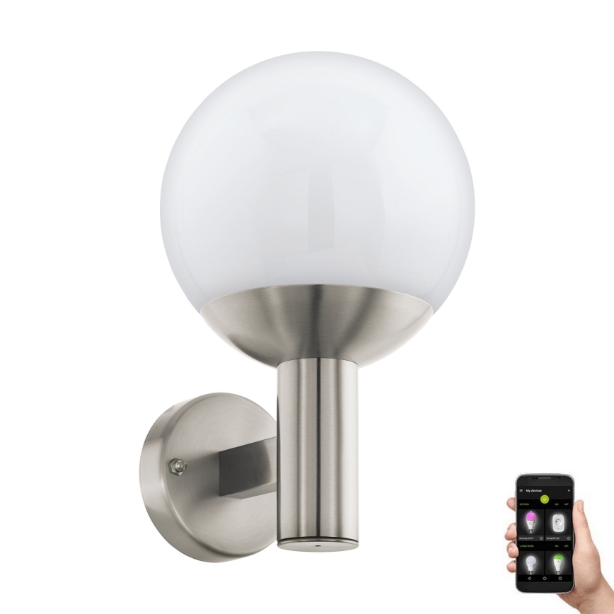 Eglo - LED Dimbare Buitenwandlamp NISIA-C 1xE27/9W/230V IP44