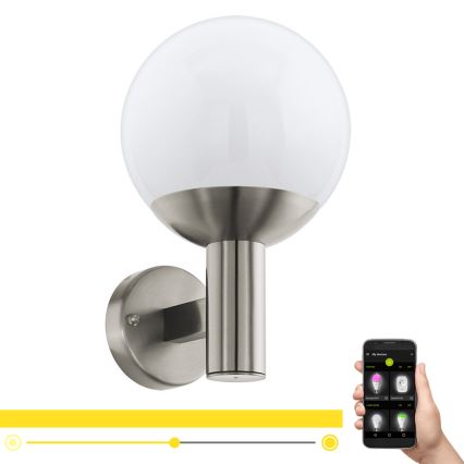 Eglo - LED Dimbare Buitenwandlamp NISIA-C 1xE27/9W/230V IP44