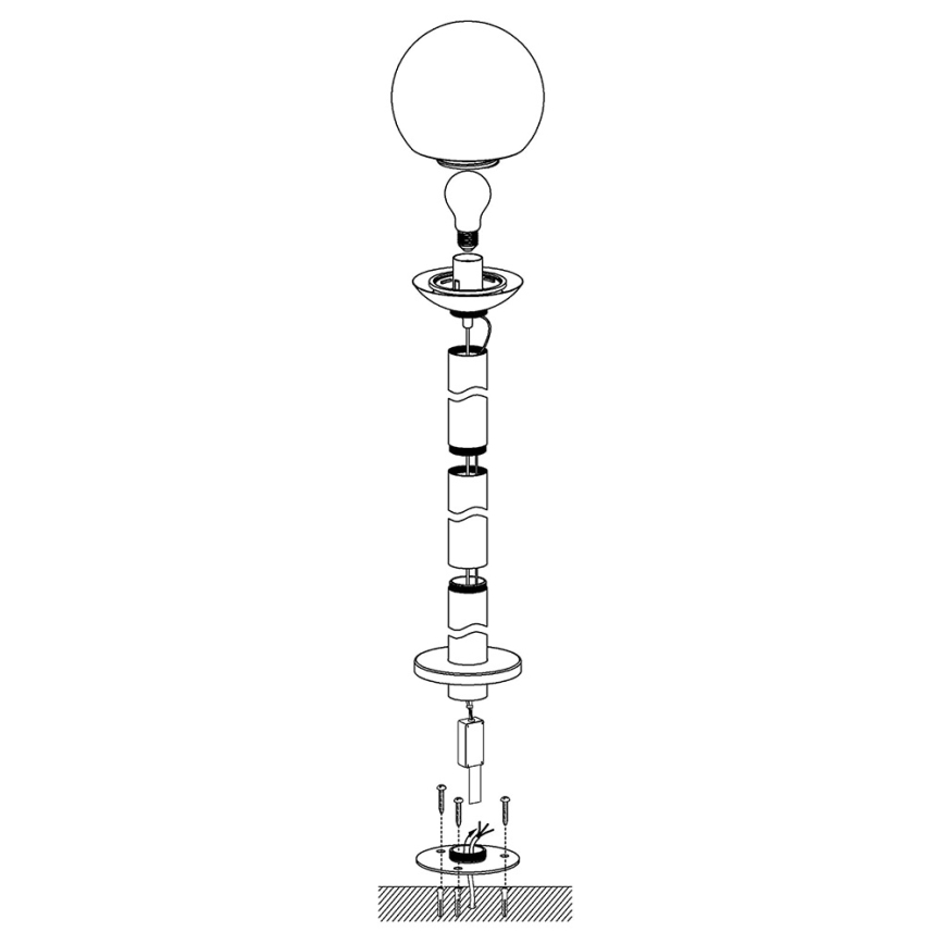 Eglo - Dimbare LED buitenlamp NISIA-C 1xE27/9W/230V 980 mm IP44