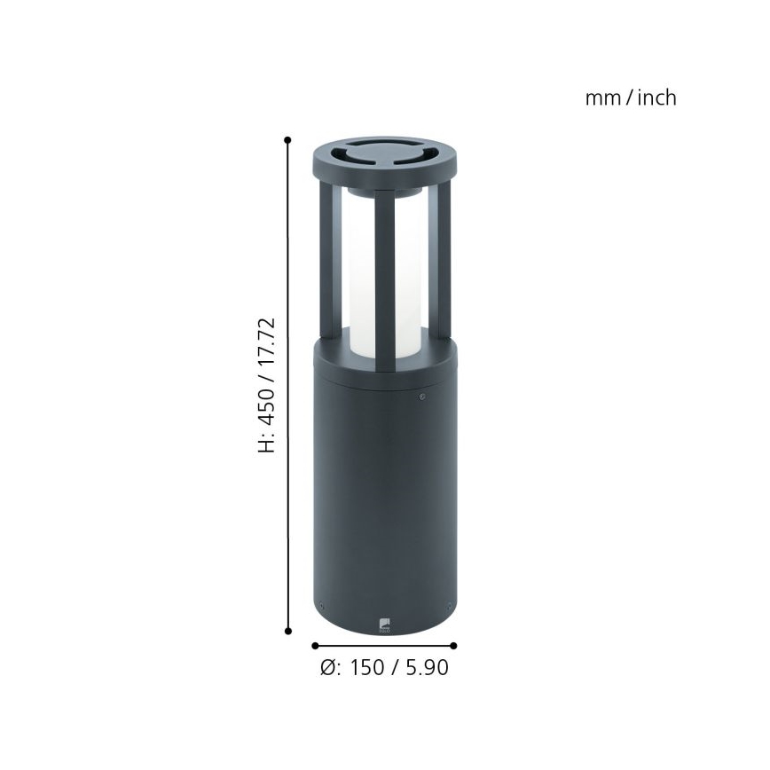 Eglo 97252 - LED Buitenlamp GISOLA 1xLED/12W /230V IP44 450 mm 