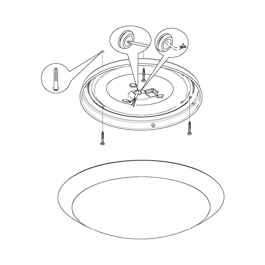 Eglo - LED Badkamer plafondverlichting LED/11W/230V wit IP44