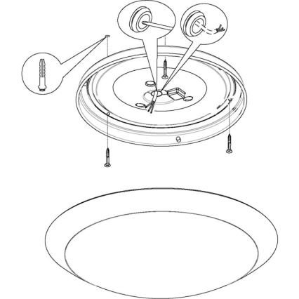 Eglo 97254 - LED plafondlamp voor badkamer PILONE LED/11W/230V wit IP44