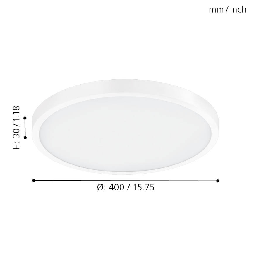 Eglo - LED-plafondlamp LED/25W/230V wit rond 2500 lm Ø 40 cm