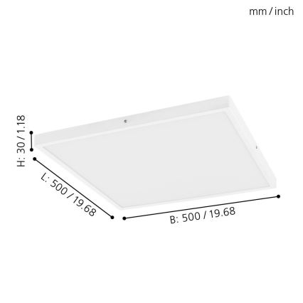 Eglo - LED Plafondverlichting dimbaar 1xLED/25W/230V