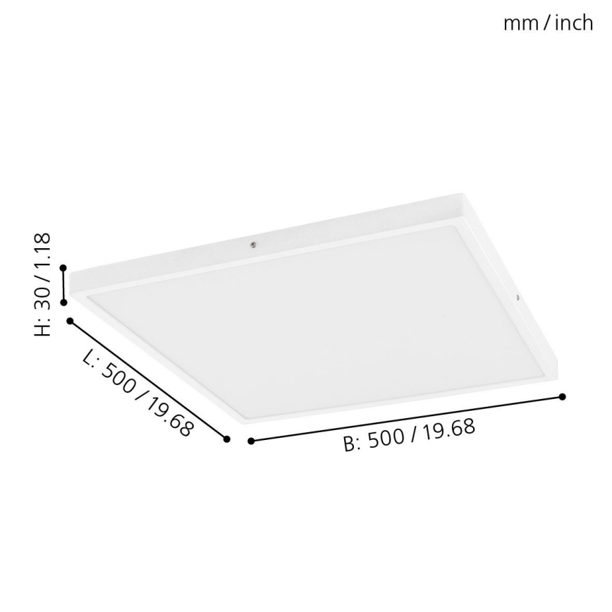 Eglo - LED Plafondverlichting dimbaar 1xLED/25W/230V