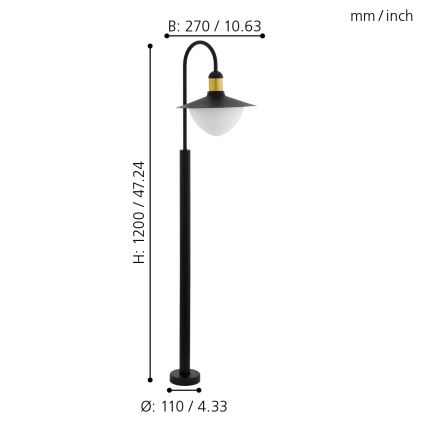 Eglo - Buitenlamp 1xE27/60W/230V IP44