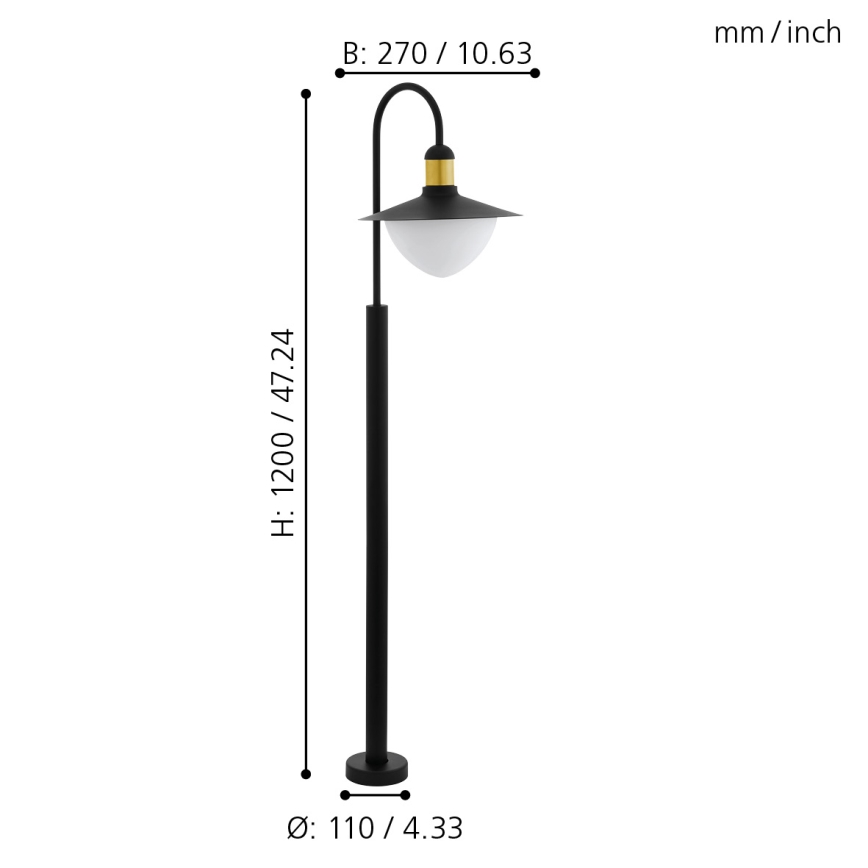 Eglo - Buitenlamp 1xE27/60W/230V IP44
