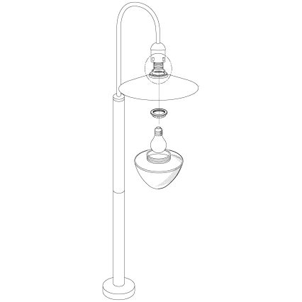 Eglo - Buitenlamp 1xE27/60W/230V IP44