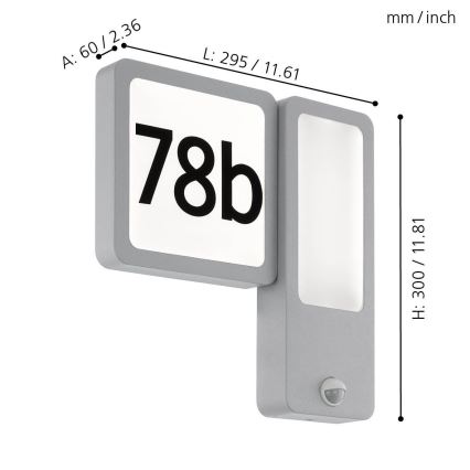 Eglo - LED buitenwandlamp 2xLED/2,7W + LED/3,6W/230V IP44