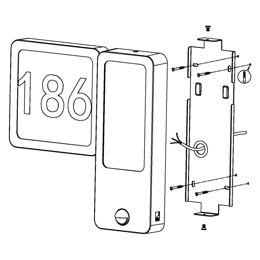 Eglo - LED buitenwandlamp 2xLED/2,7W + LED/3,6W/230V IP44