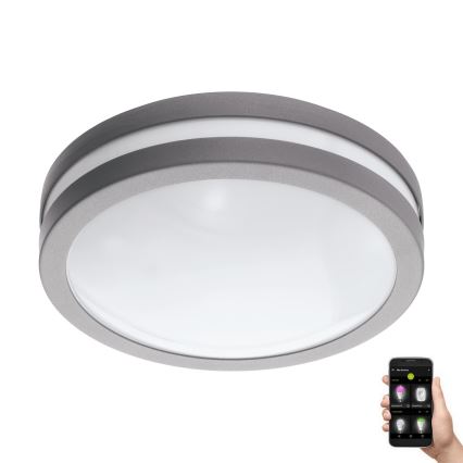 Eglo 97299 - LED Badkamer plafonnière dimbaar LOCANA-C LED/14W grijs IP44