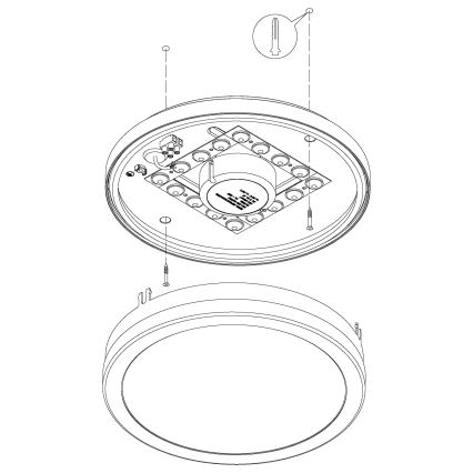 Eglo 97299 - LED Badkamer plafonnière dimbaar LOCANA-C LED/14W grijs IP44