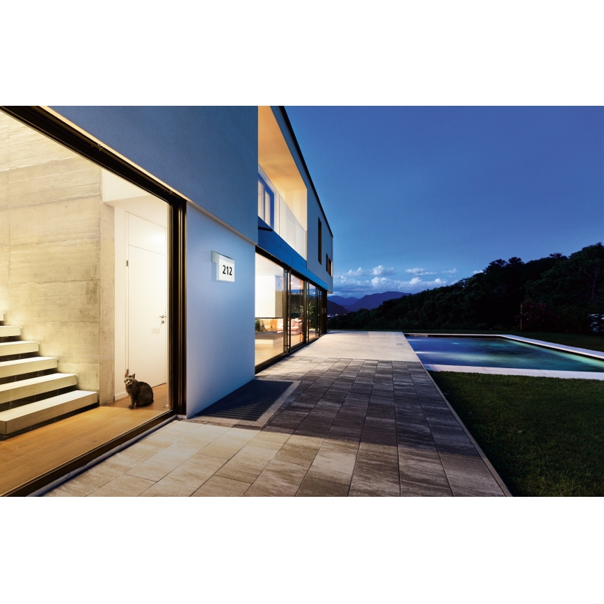 Eglo - Solar verlicht huisnummer LED/2W/3,7V 2000 mAh IP44
