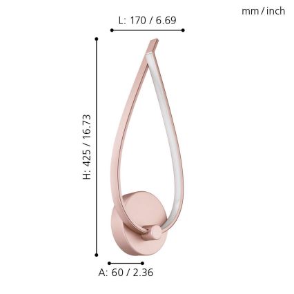 Eglo - LED-wandlamp LED/11W/230V