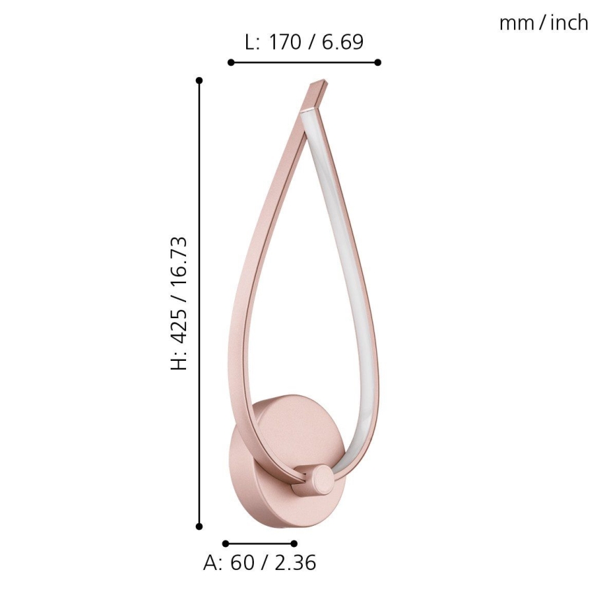 Eglo - LED-wandlamp LED/11W/230V